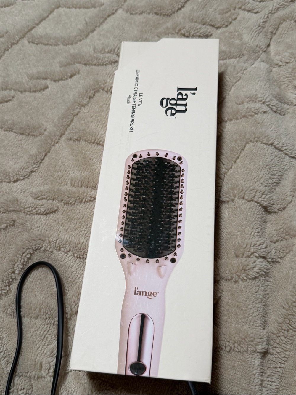 Lange Pink Ceramic Straightening Brush - Sleek Paddle Design